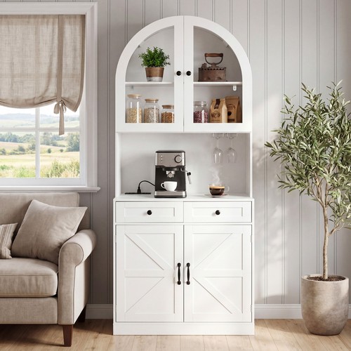Farmhouse tall arched pantry - tall,